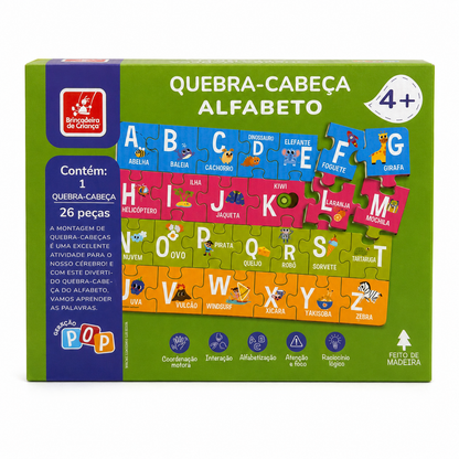 Quebra-Cabeça Alfabeto Educativo | Casa do Cofrinho