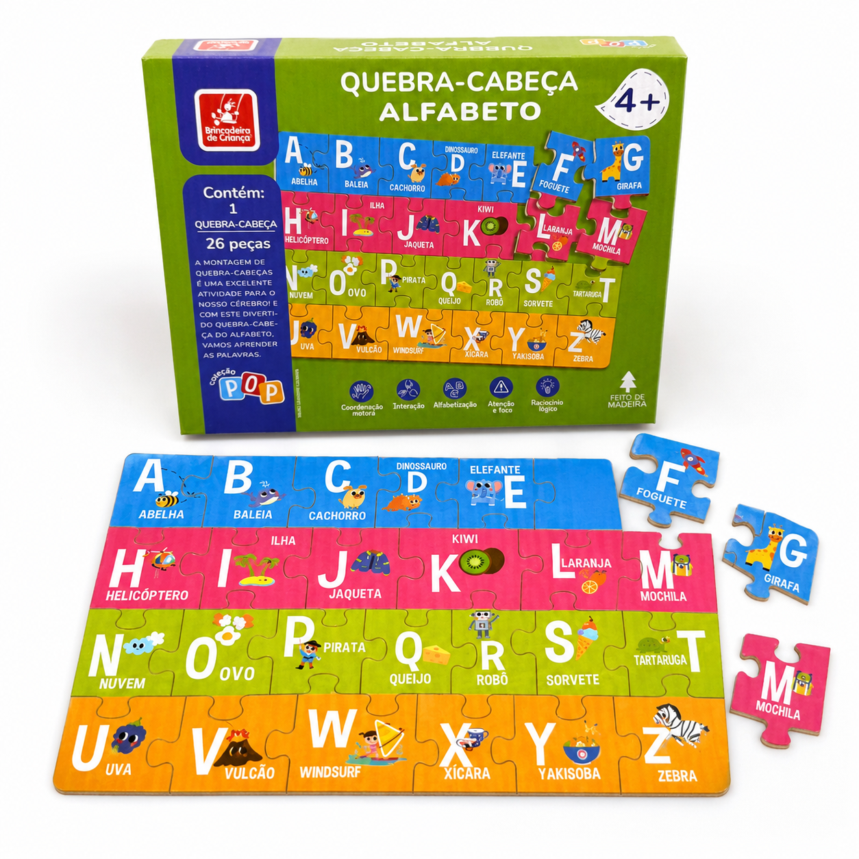 Quebra-Cabeça Alfabeto Educativo | Casa do Cofrinho