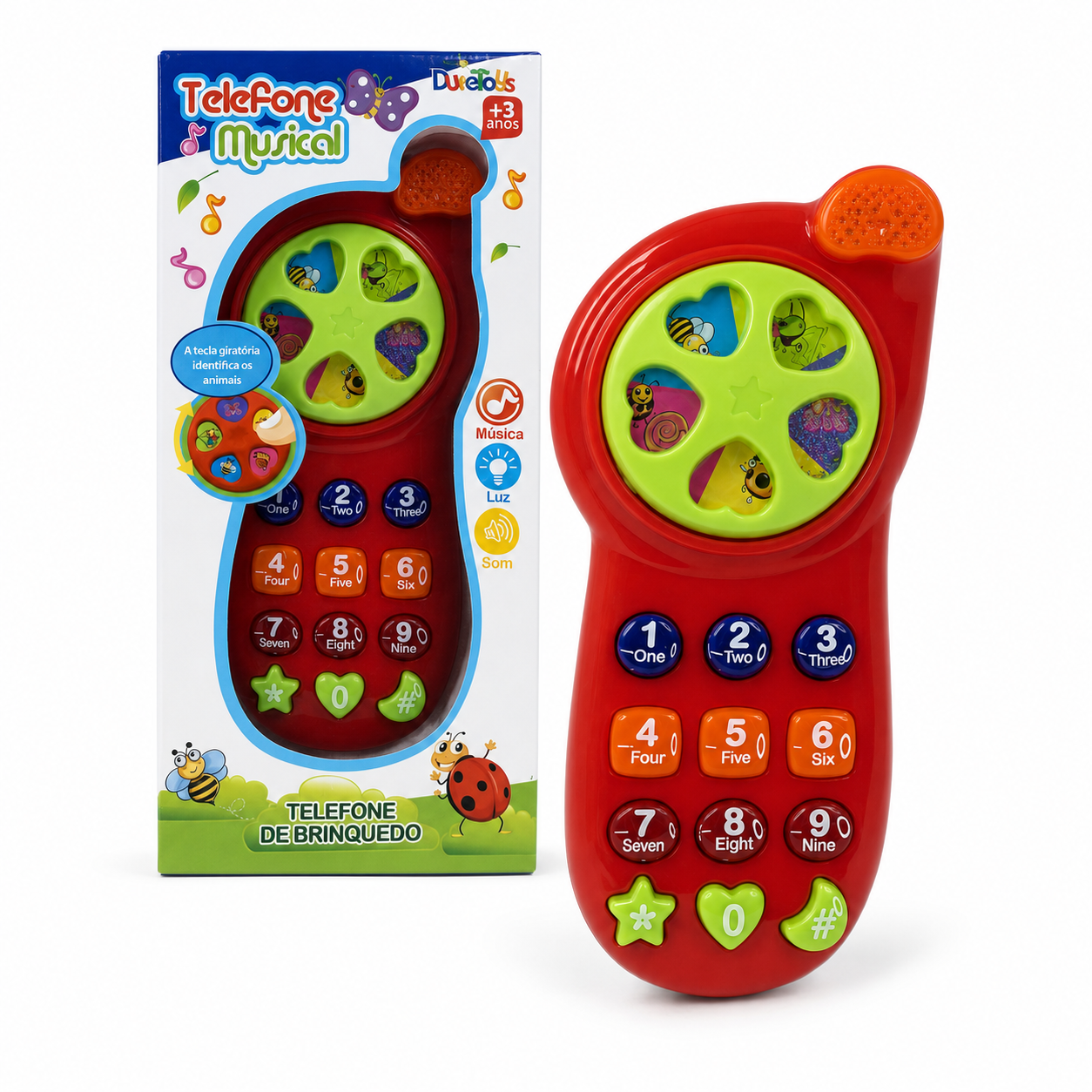 Telefone Musical Educativo com Luz e Som | Casa do Cofrinho