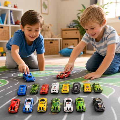 Carros em Miniatura Metal 24 Peças | Casa do Cofrinho