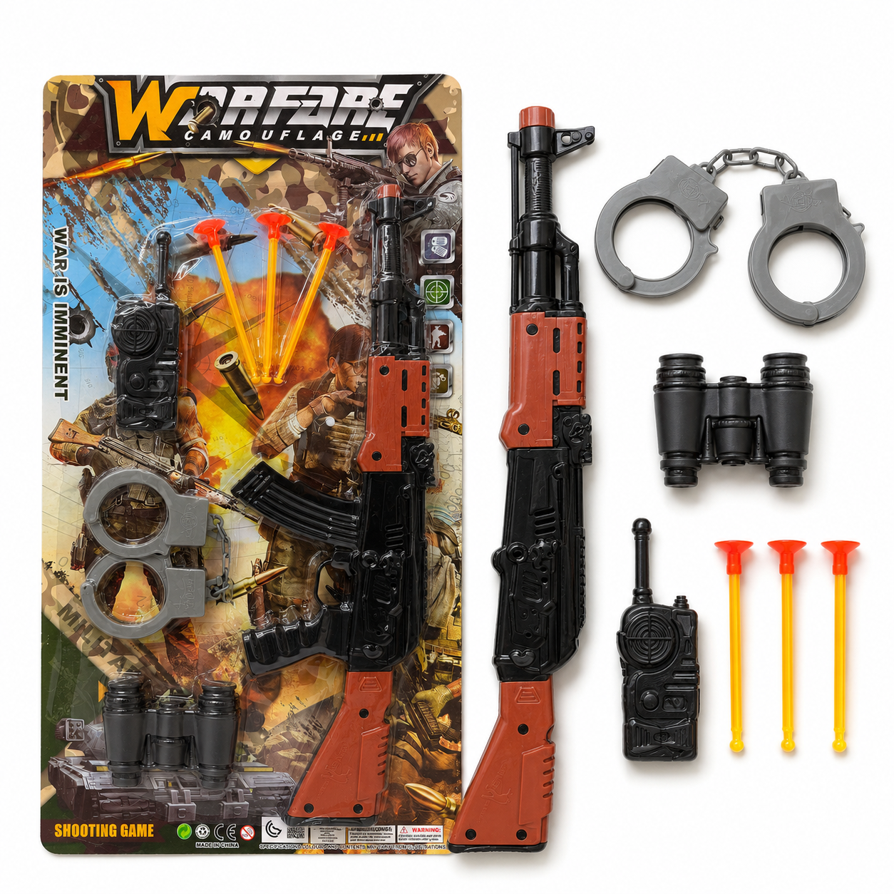 Kit Warfare Brinquedo Militar com Acessórios | Casa do Cofrinho