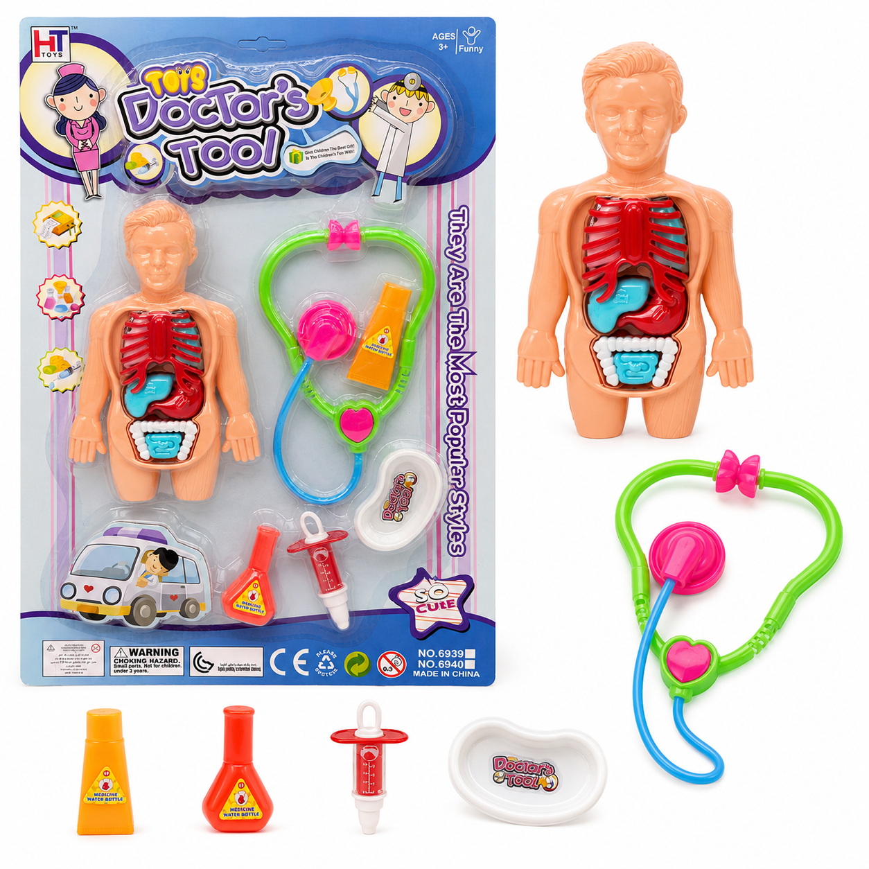 Kit Médico Infantil Corpo Desmontável | Casa do Cofrinho