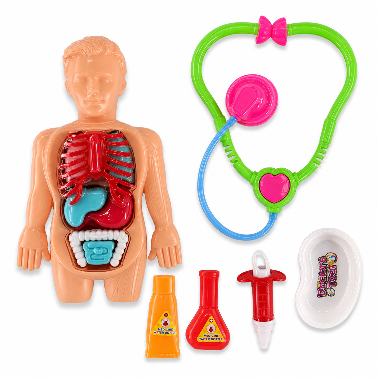 Kit Médico Infantil Corpo Desmontável | Casa do Cofrinho