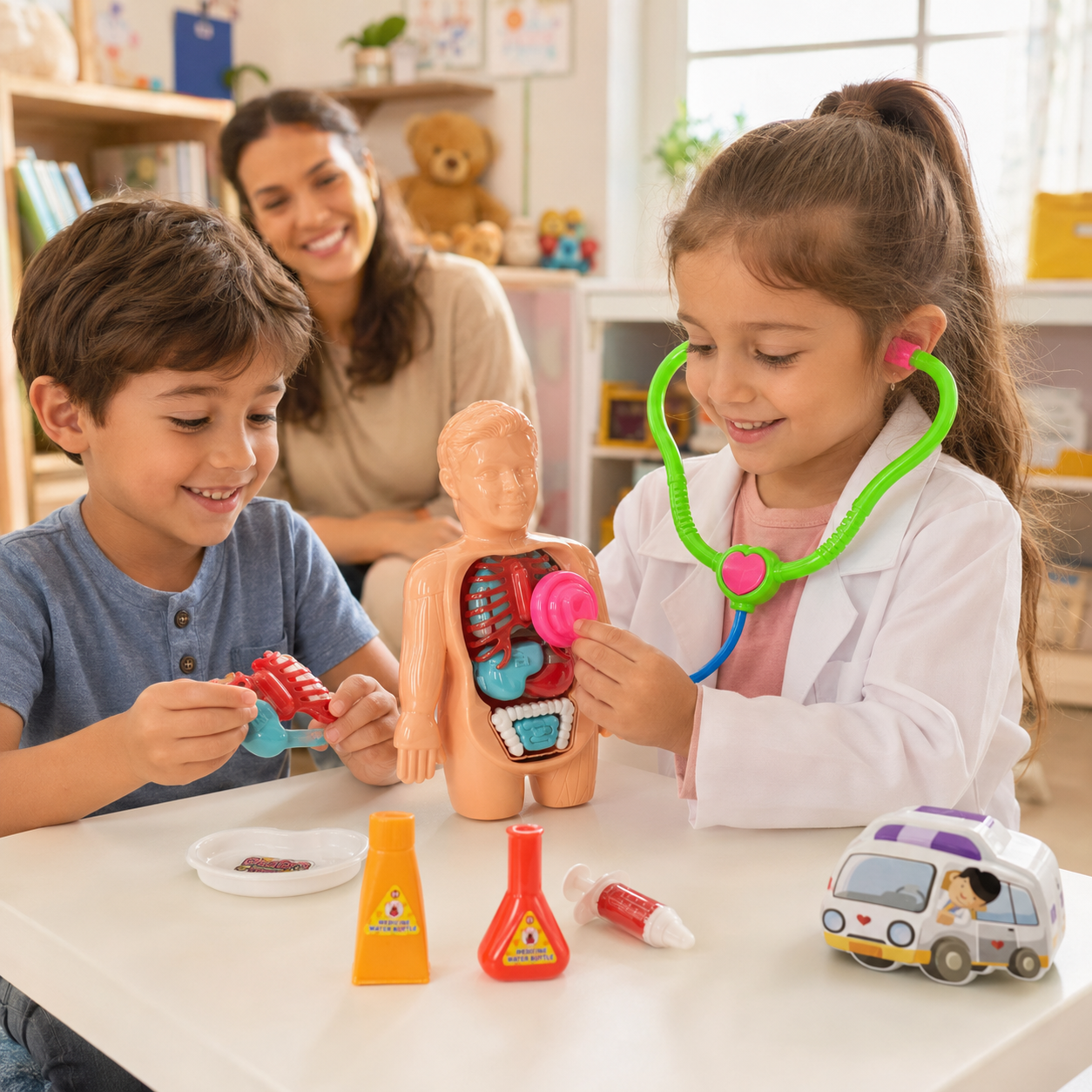 Kit Médico Infantil Corpo Desmontável | Casa do Cofrinho