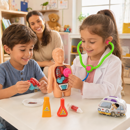 Kit Médico Infantil Corpo Desmontável | Casa do Cofrinho