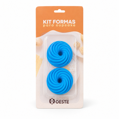 Kit Formas para Cupcake Silicone 2 Un | Casa do Cofrinho