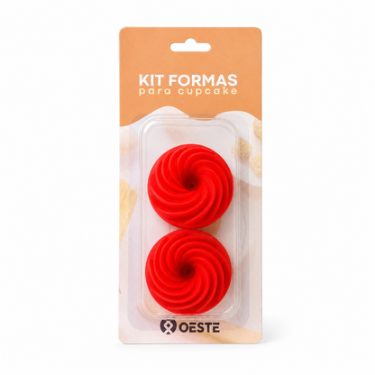 Kit Formas para Cupcake Silicone 2 Un | Casa do Cofrinho