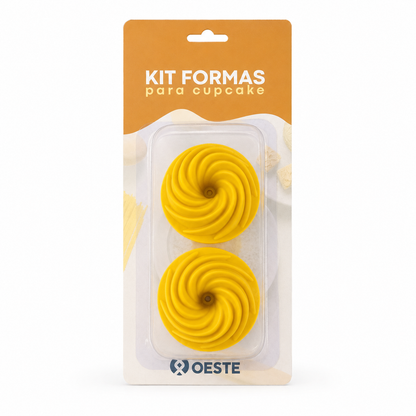 Kit Formas para Cupcake Silicone 2 Un | Casa do Cofrinho