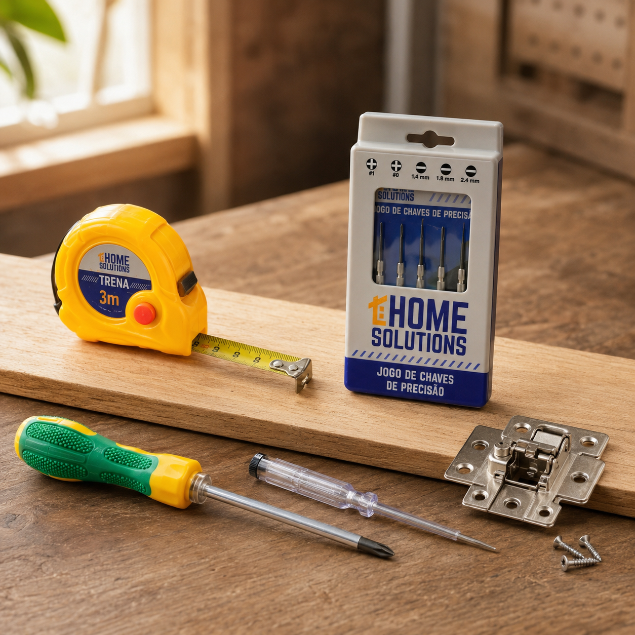 Kit de Ferramentas 4 Peças Básico | Casa do Cofrinho
