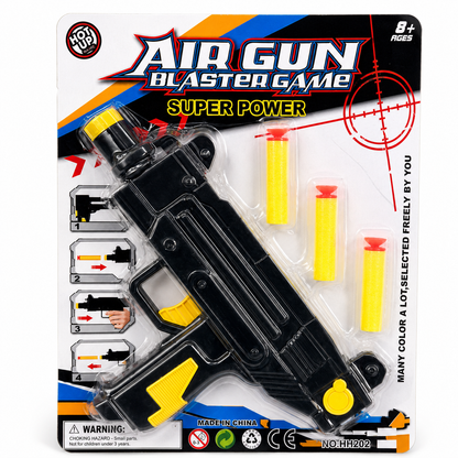 Air Gun Blastergame com 3 Dardos | Casa do Cofrinho