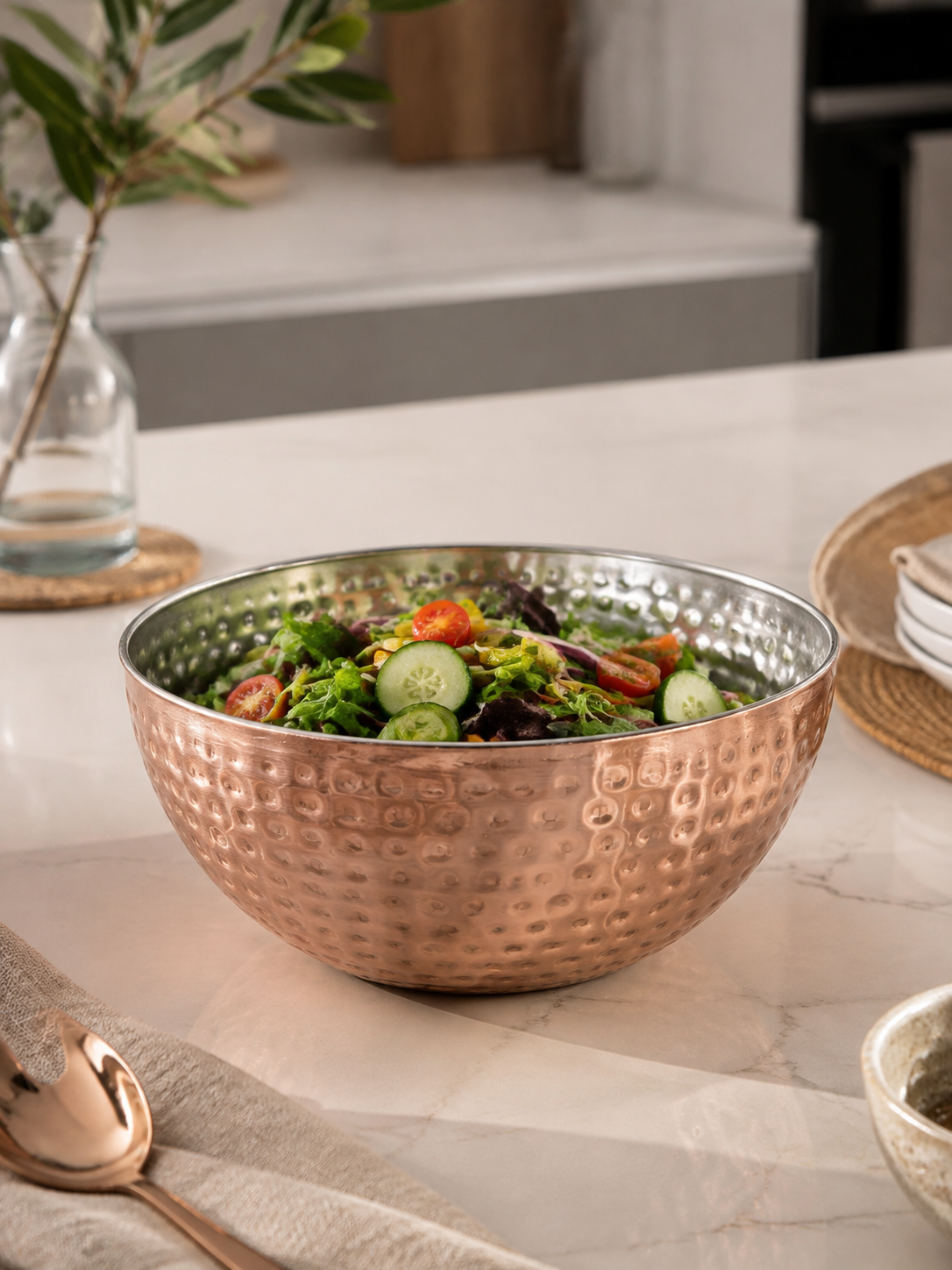 Saladeira Martelada M Rosé Gold 1,75L | Casa do Cofrinho