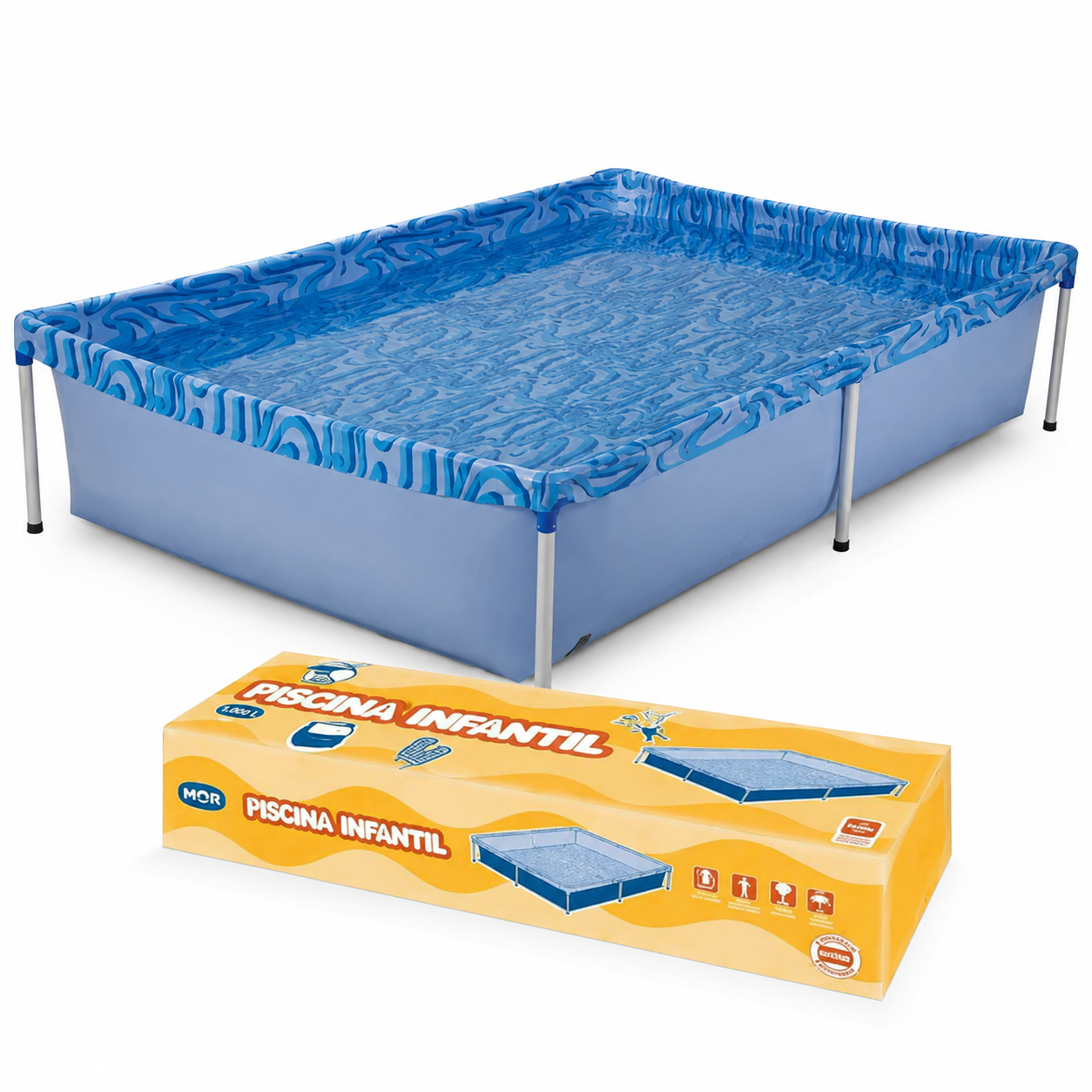 Piscina Infantil 1000L Estrutura Metal | Casa do Cofrinho