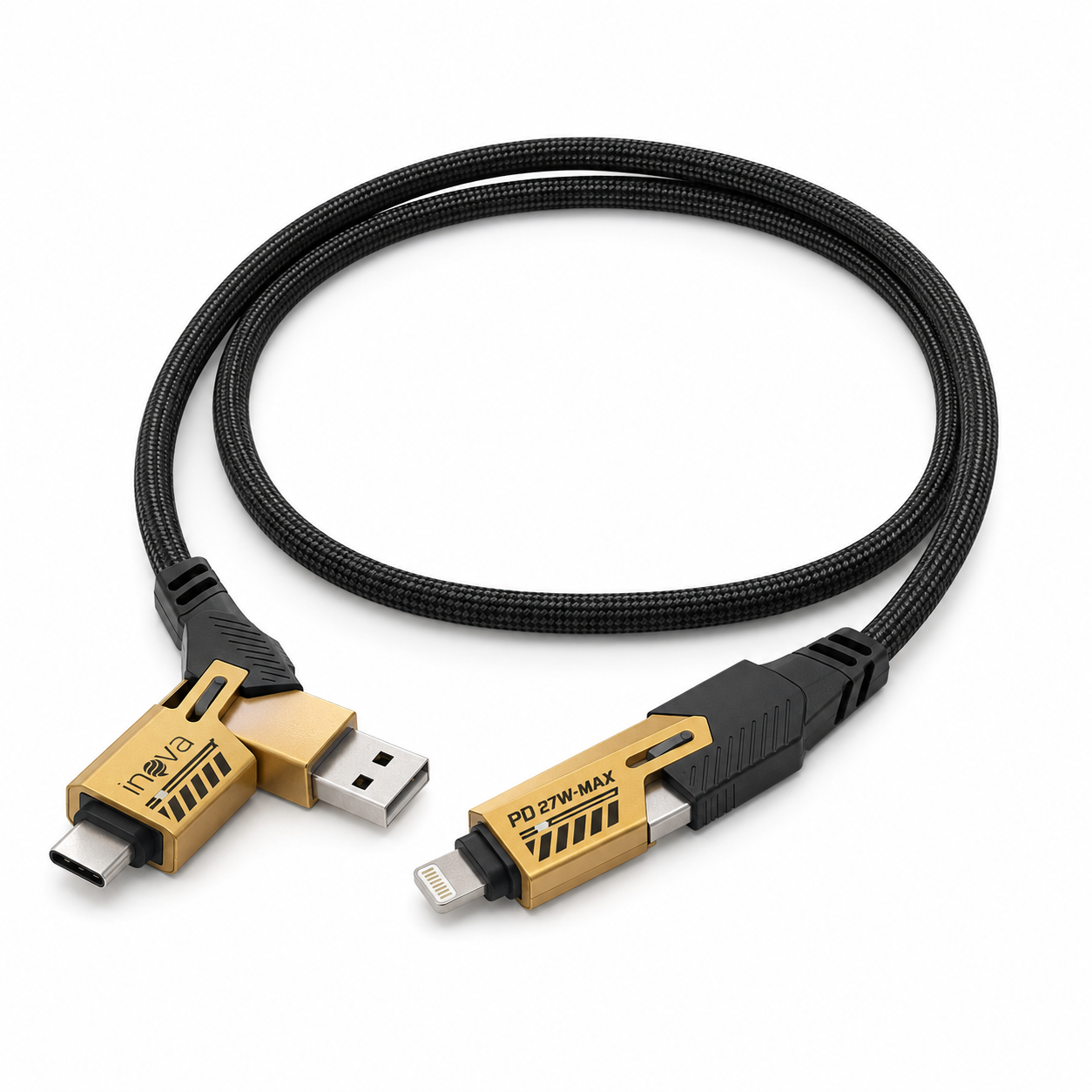 Cabo Multi Ponteira 2 em 2 USB-C e Lightning | Casa do Cofrinho