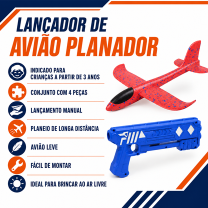 Lançador de Avião Planador Longo Alcance | Casa do Cofrinho