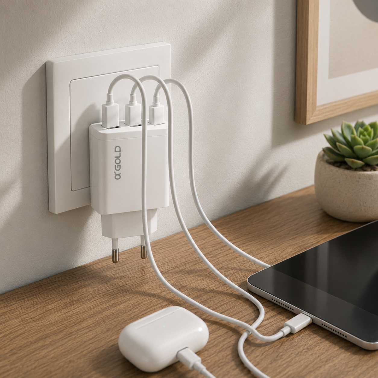 Carregador Rápido 5,1A 3 USB | Casa do Cofrinho