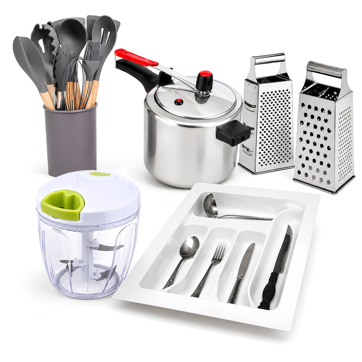 Kit Cozinha 2 Panela Pressão e Inox